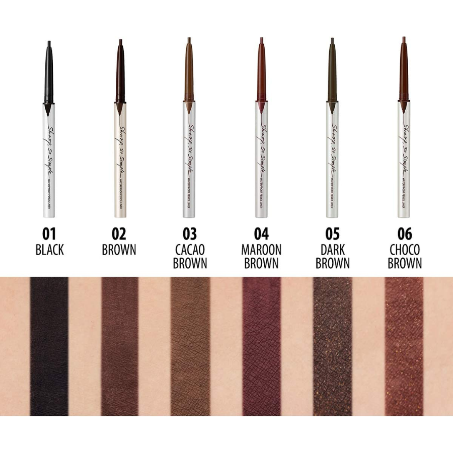 CLIO Sharp, So Simple Waterproof Pencil Liner (3 Colors) - Eyeliner Eyes Makeup UShops CLIO
