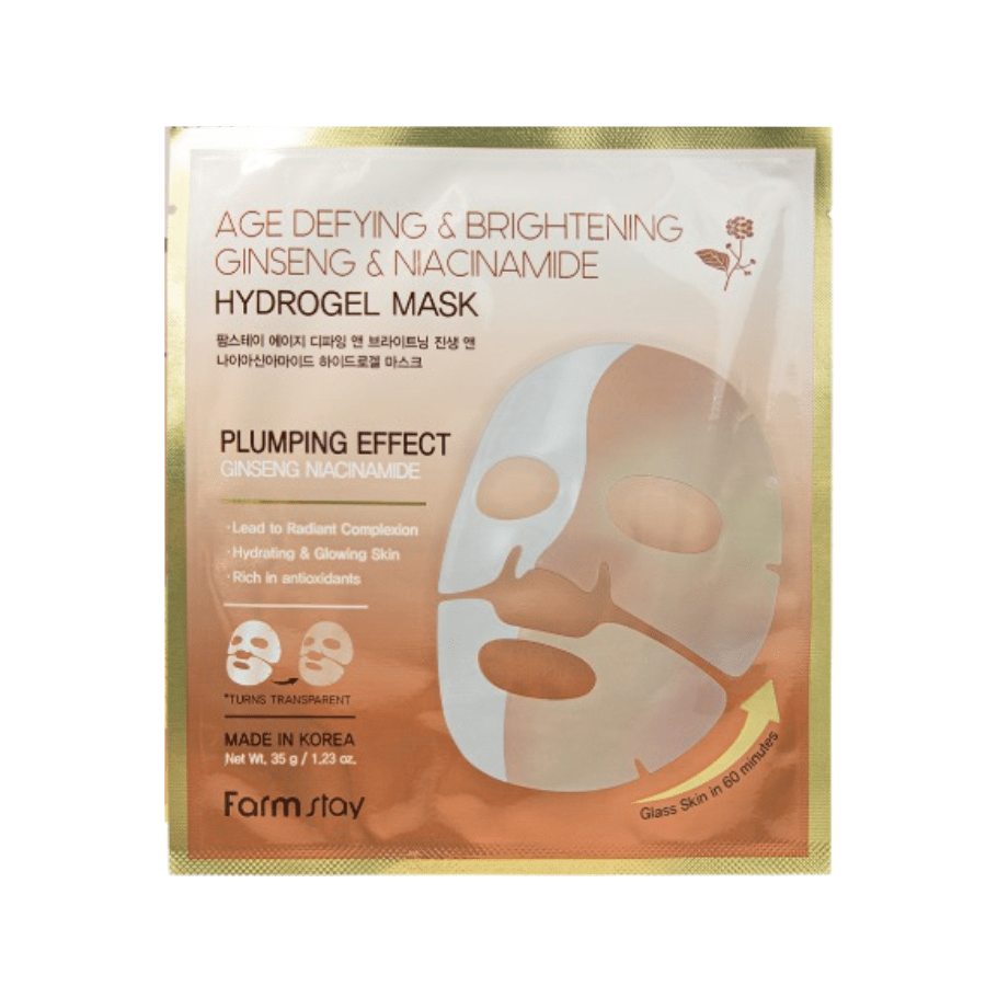 Farmstay Age Defying & Brightening Ginseng & Niacinamide Hydrogel Mask - UShops