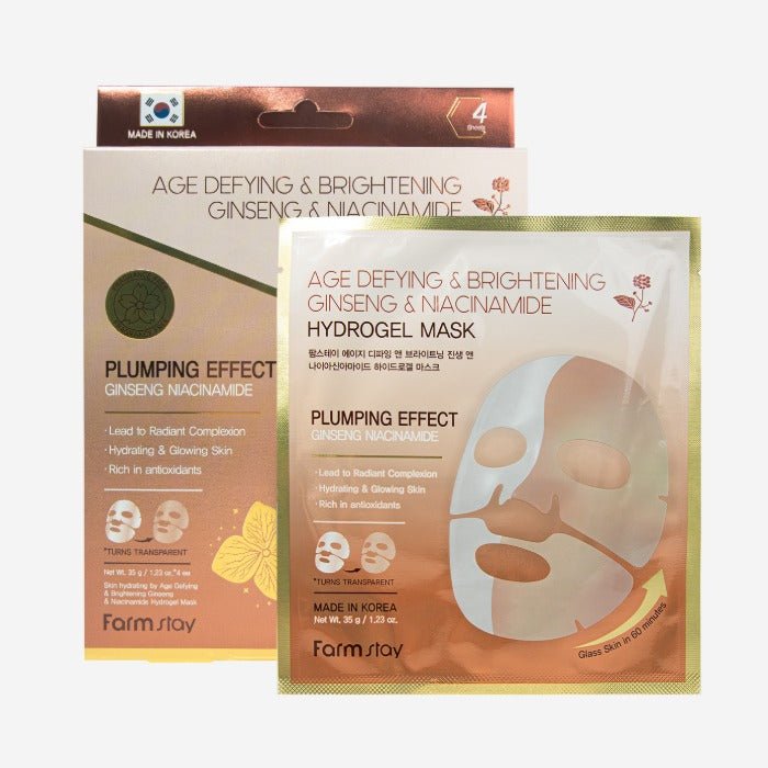 Farmstay Age Defying & Brightening Ginseng & Niacinamide Hydrogel Mask - UShops