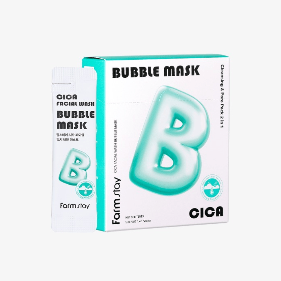 Farmstay CICA Facial Wash Bubble Mask (5ml x 20pcs) - UShops