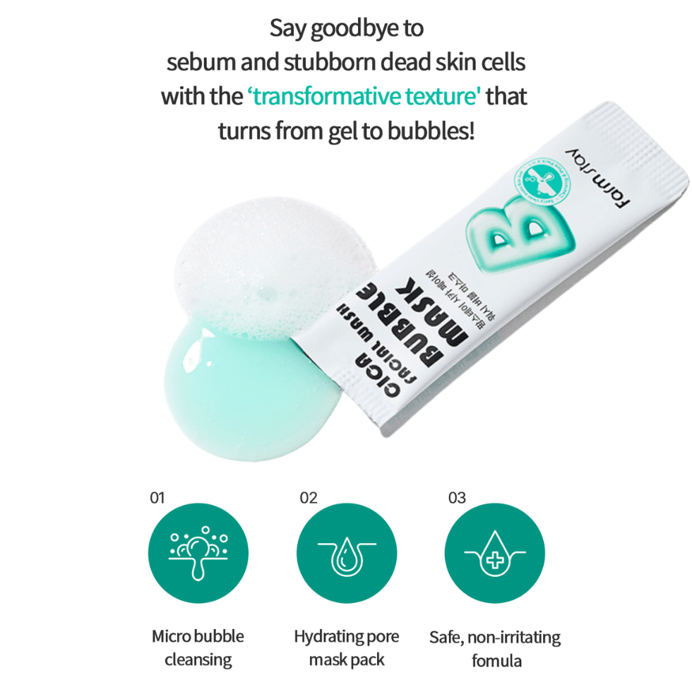 Farmstay CICA Facial Wash Bubble Mask (5ml x 20pcs) - UShops