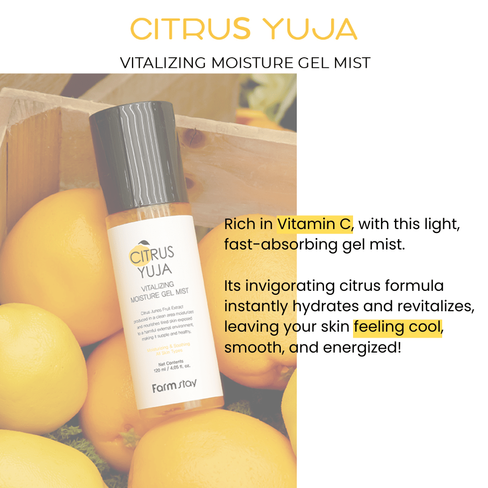 Farmstay Citrus Yuja Vitalizing Moisture Gel Mist (120ml) - UShops