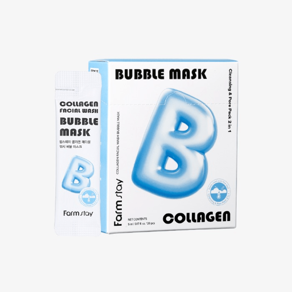Farmstay Collagen Facial Wash Bubble Mask (5ml x 20pcs) - UShops
