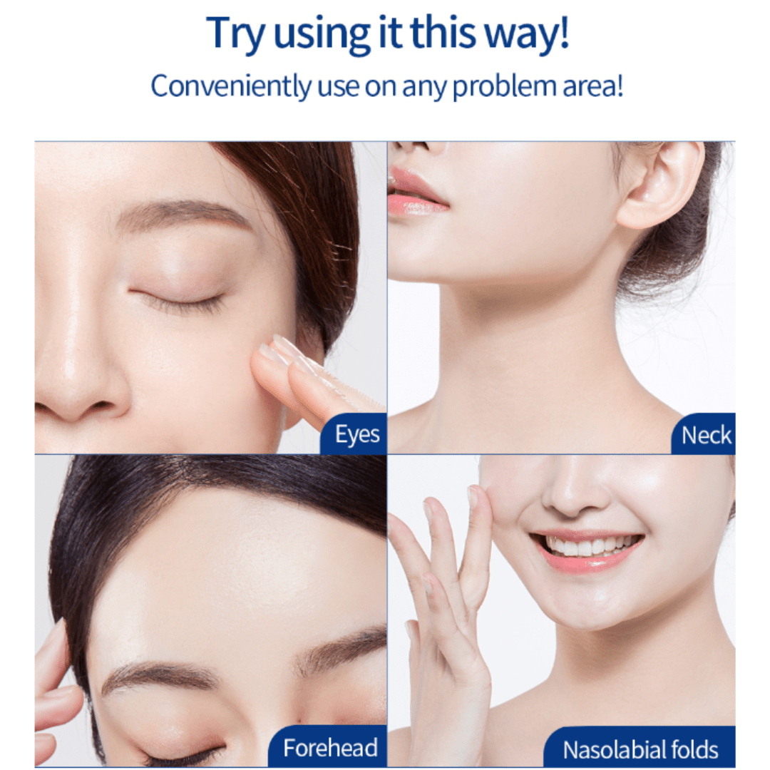 Applying collagen hydrogel eye patches to hydrate and refresh under-eye area