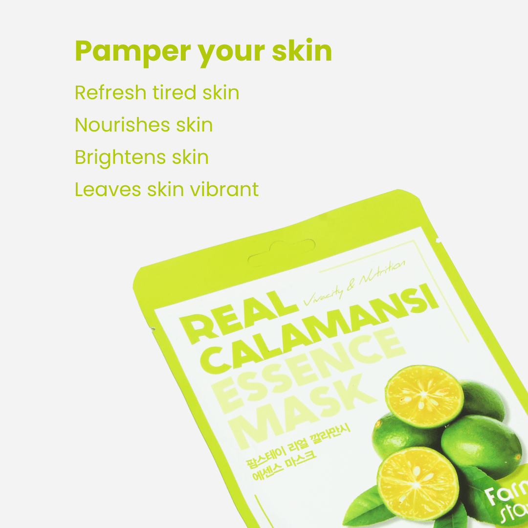 Farmstay Real Calamansi Essence Mask (10 sheets) - UShops