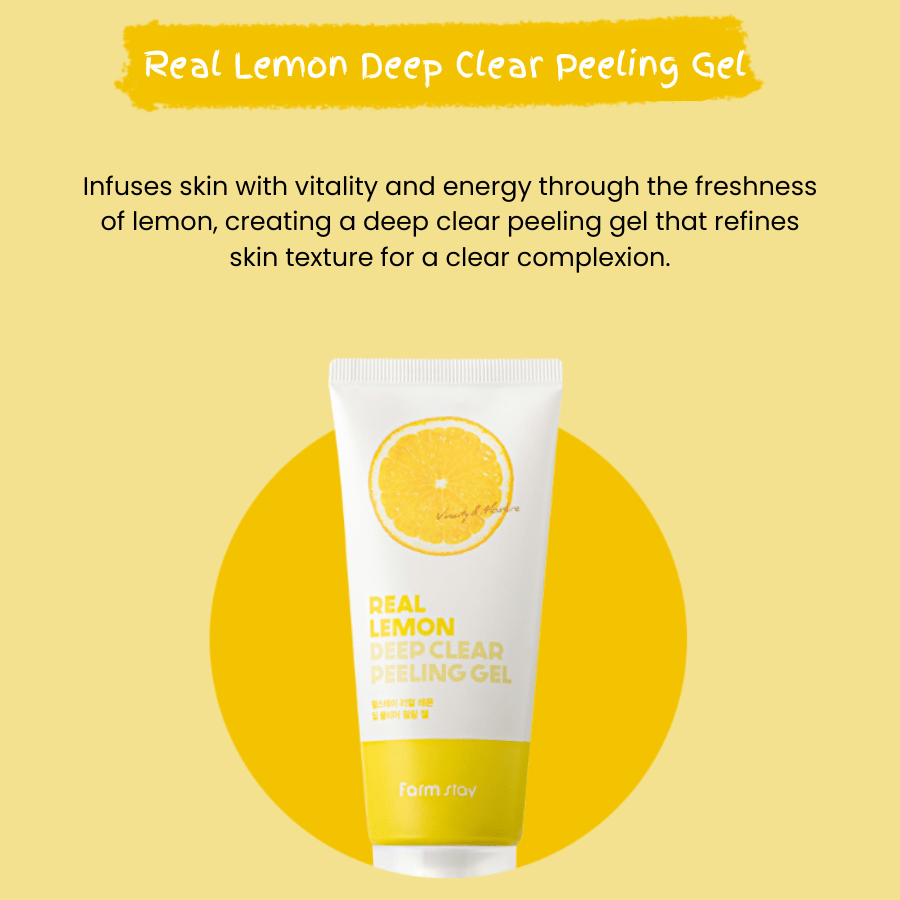 Farmstay Real Lemon Deep Clear Peeling Gel (100ml) - UShops