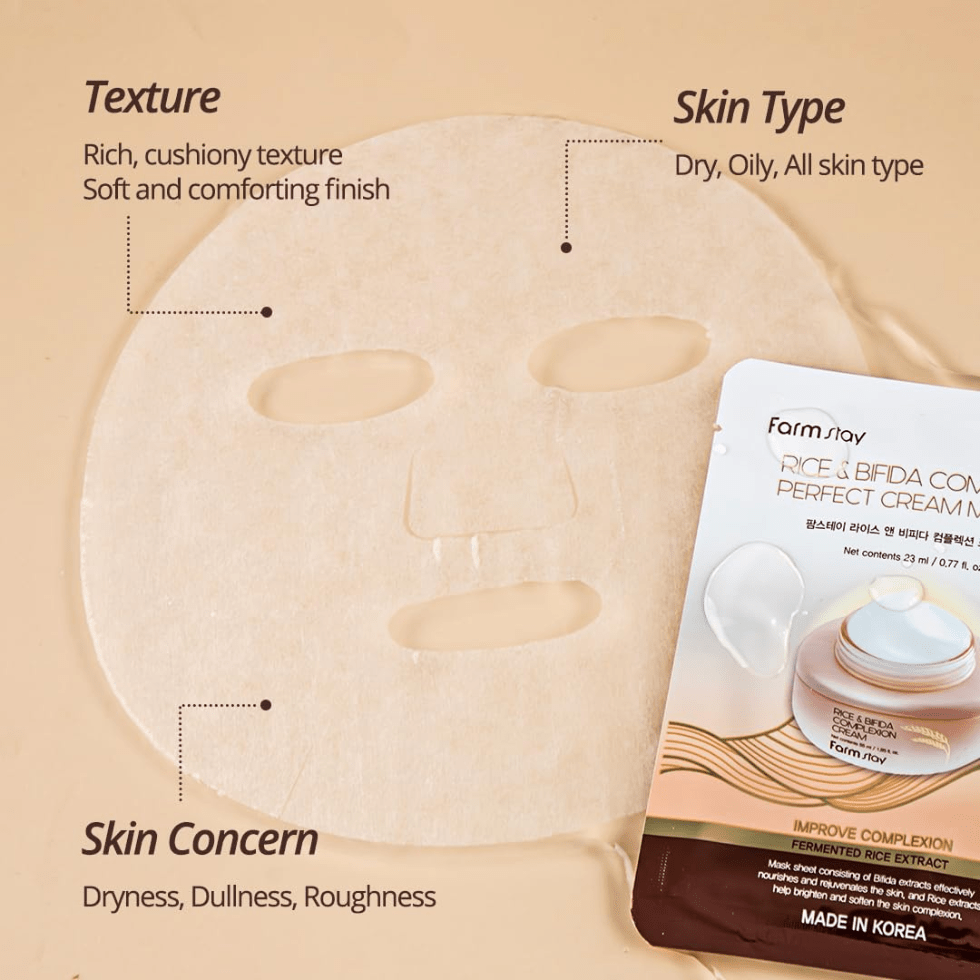 Farmstay Rice & Bifida Cream Mask (10 sheets) - UShops