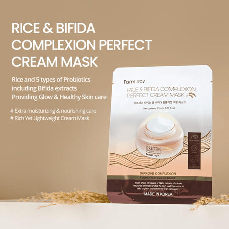Farmstay Rice & Bifida Cream Mask (10 sheets) - UShops