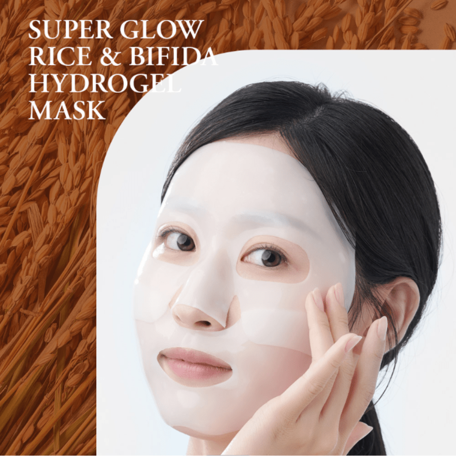 Farmstay Super Glow Rice & Bifida Hydrogel Mask - UShops