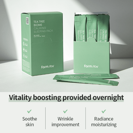 Farmstay Tea Tree Biome Calming Sleeping Pack (4ml x 20) - UShops