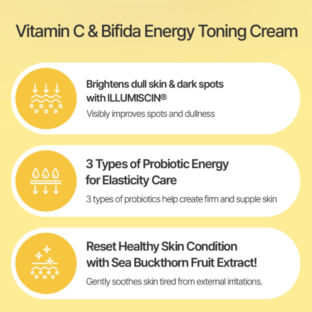 Farmstay Vitamin C & Bifida Energy Toning Cream (100ml) - UShops