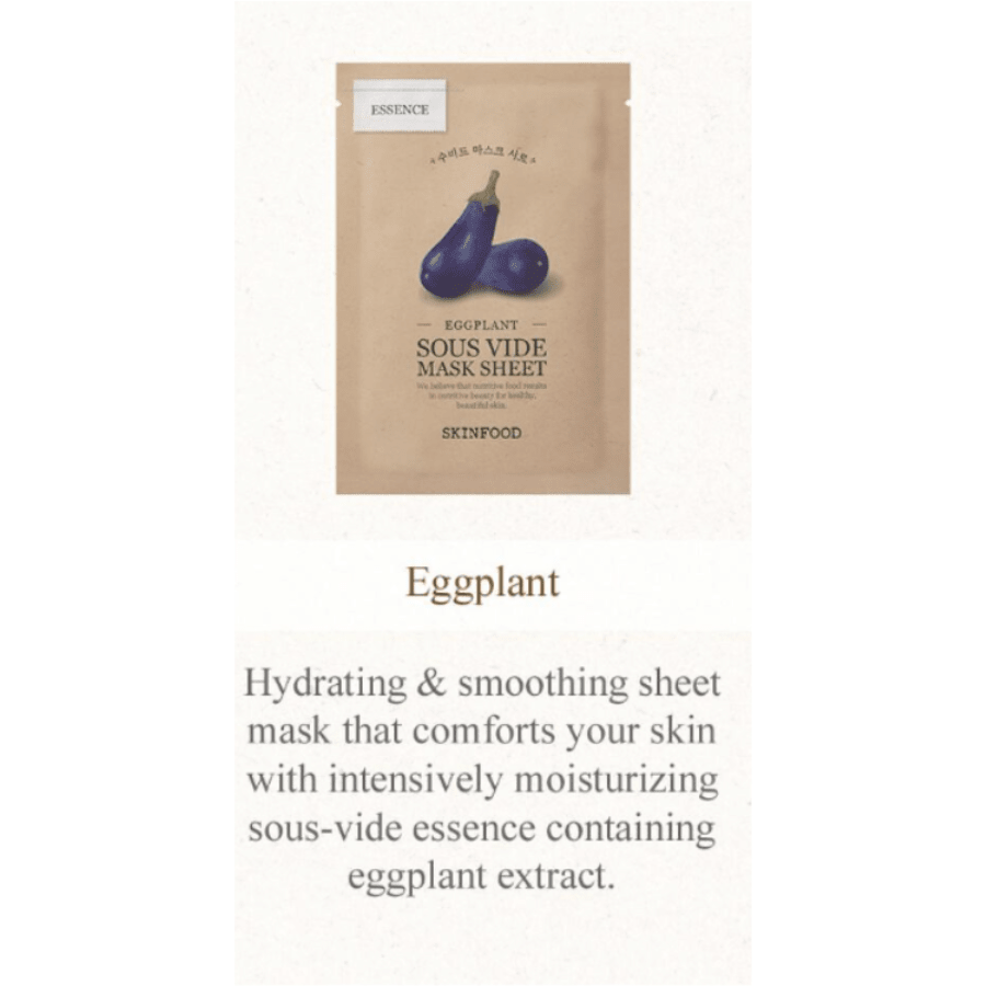 SKINFOOD Sous Vide Mask Sheet - Eggplant (1 pc) - UShops