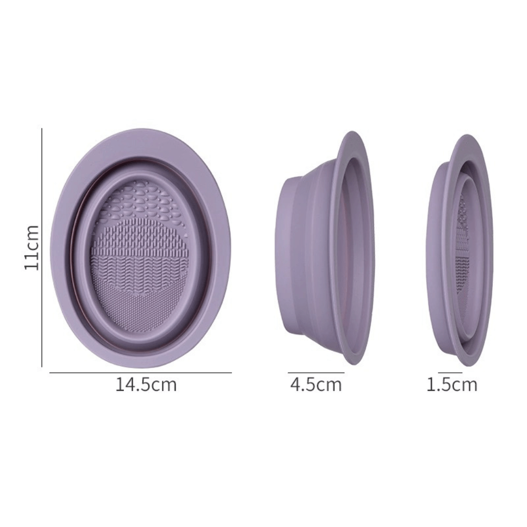 UShops Foldable Silicone Makeup Brush Cleaning Bowl (2 Colors) - UShops