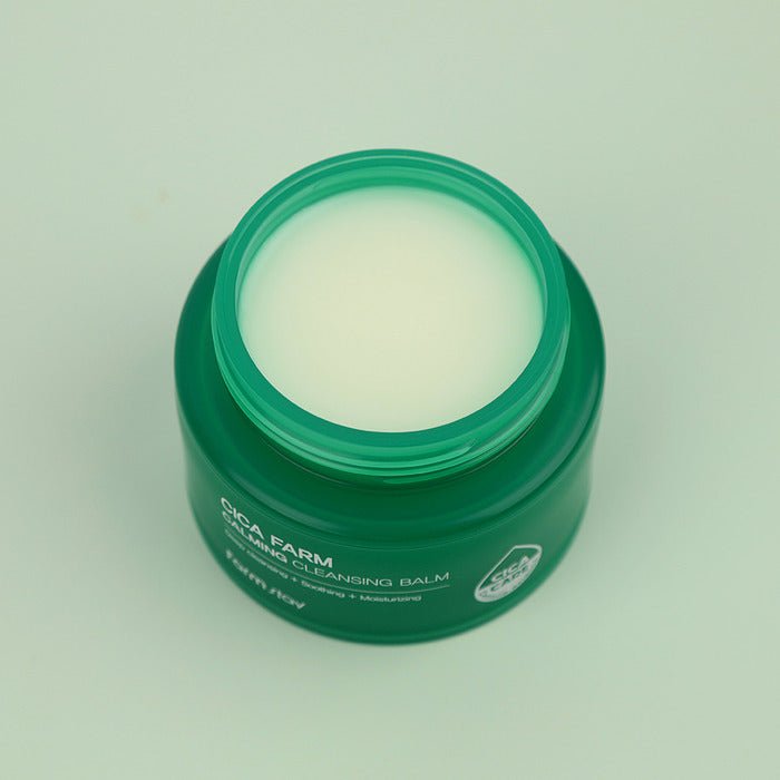 Farmstay Cica Farm Calming Cleansing Balm: Soothes skin, removes makeup and impurities. With Centella Asiatica.