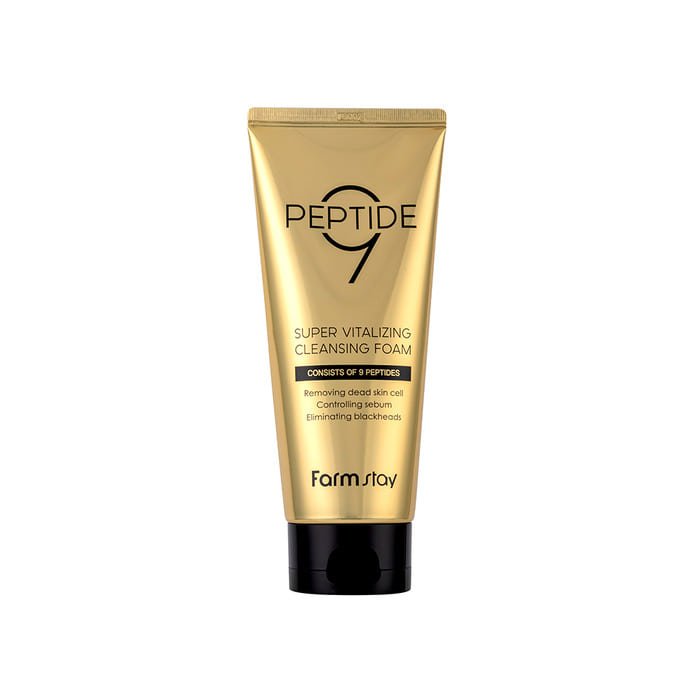 Farmstay Peptide 9 Super Vitalizing Cleansing Foam - Face Cleanser Korea Korean Skincare - Ushops