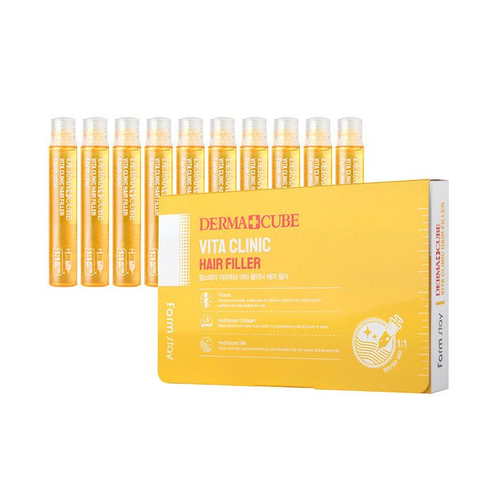 Farmstay - Derma Cube Vita Clinic Hair Filler - Ushops - Korea Hair Treatment