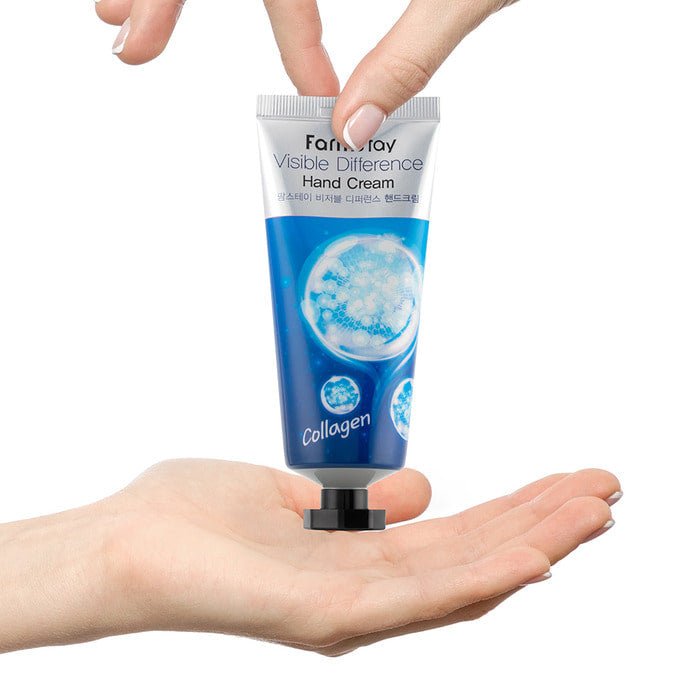 Farmstay Collagen Hand Cream Moisturize and soften hands. Ideal for dry, rough skin. Deep hydration for healthy cuticles.
