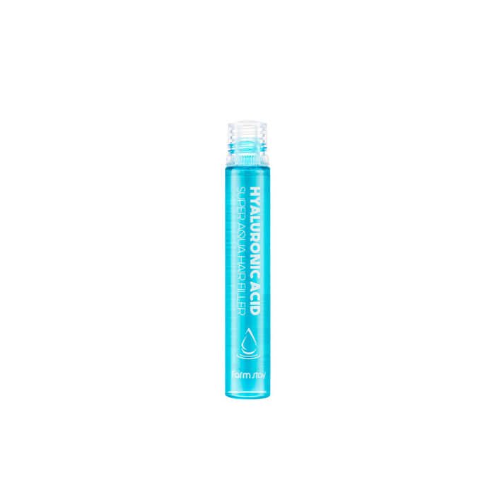 Farmstay Hyaluronic Acid Super Aqua Hair Filler: Nourish dry, brittle hair. Strengthens strands, moisturizes scalp.