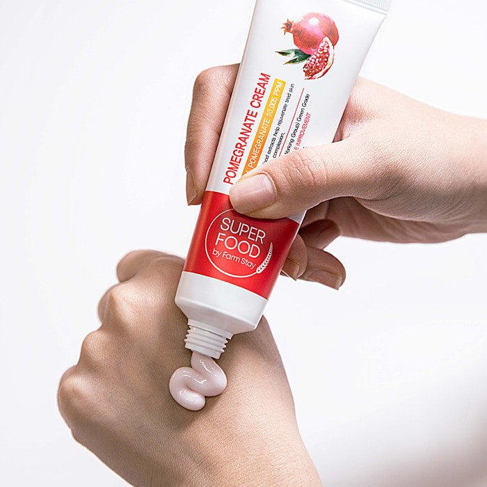 Superfood Pomegranate Cream: Moisturize, brighten, and improve skin elasticity while reducing wrinkles for revitalized skin.
