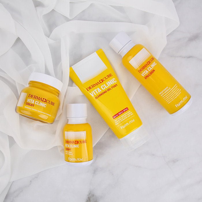 Farmstay - Derma Cube Vita Clinic Cleansing Gel Foam - Face Cleanser - Ushops - Korea skincare