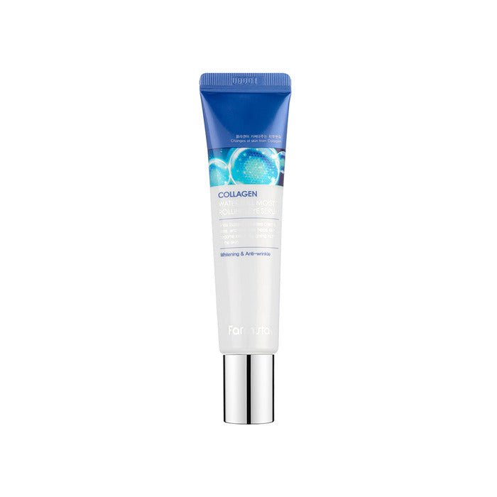 Farmstay Collagen Water Full Moist Rolling Eye Serum: Hydrating serum with roll-on applicator. Reduces wrinkles and puffiness