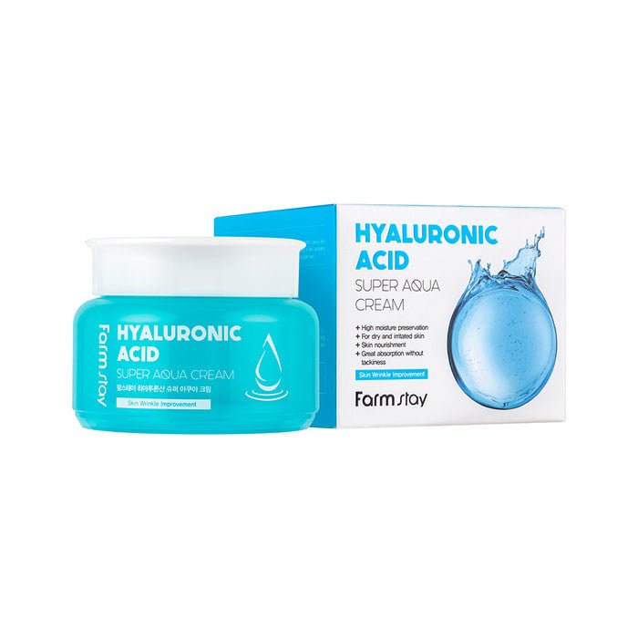 Farmstay Hyaluronic Acid Super Aqua Cream: Hydrate and strengthen your skin with this cream that prevents moisture loss.