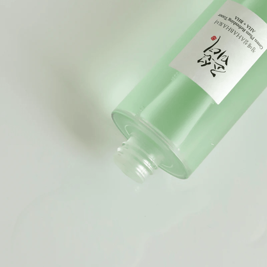 Beauty of Joseon Green Plum Refreshing Toner: Exfoliating AHA/BHA toner with green plum water and mung bean extract.