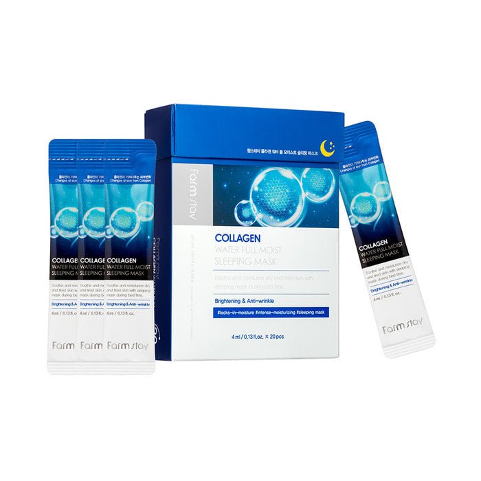 Farmstay Collagen Water Full Moist Sleeping Mask: Nourishing mask with collagen extract for firm and healthy skin.