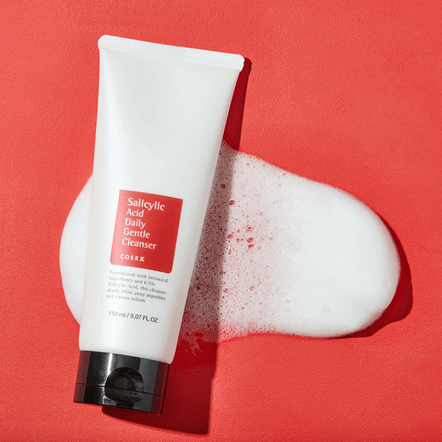 COSRX Salicylic Acid Daily Gentle Cleanser: With natural BHA draw out impurities, control sebum, and prevent blackheads.