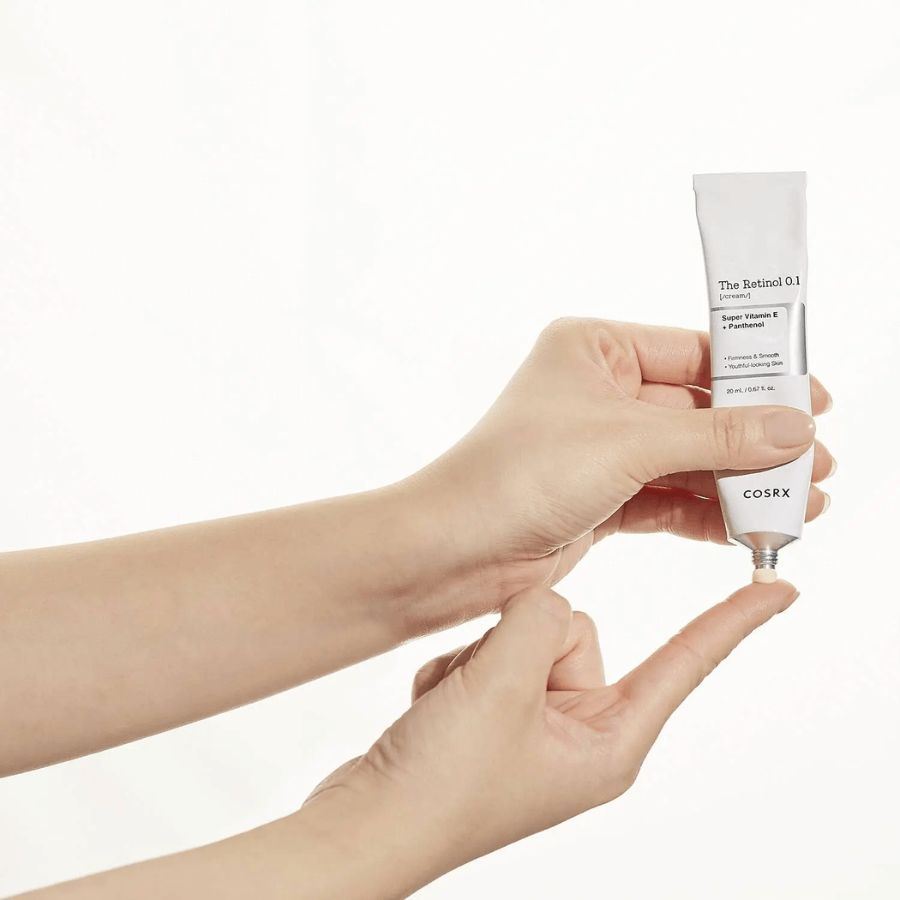 COSRX Retinol 0.1 Cream: Low irritation, 0.1% pure retinol to prevent and correct early signs of aging.