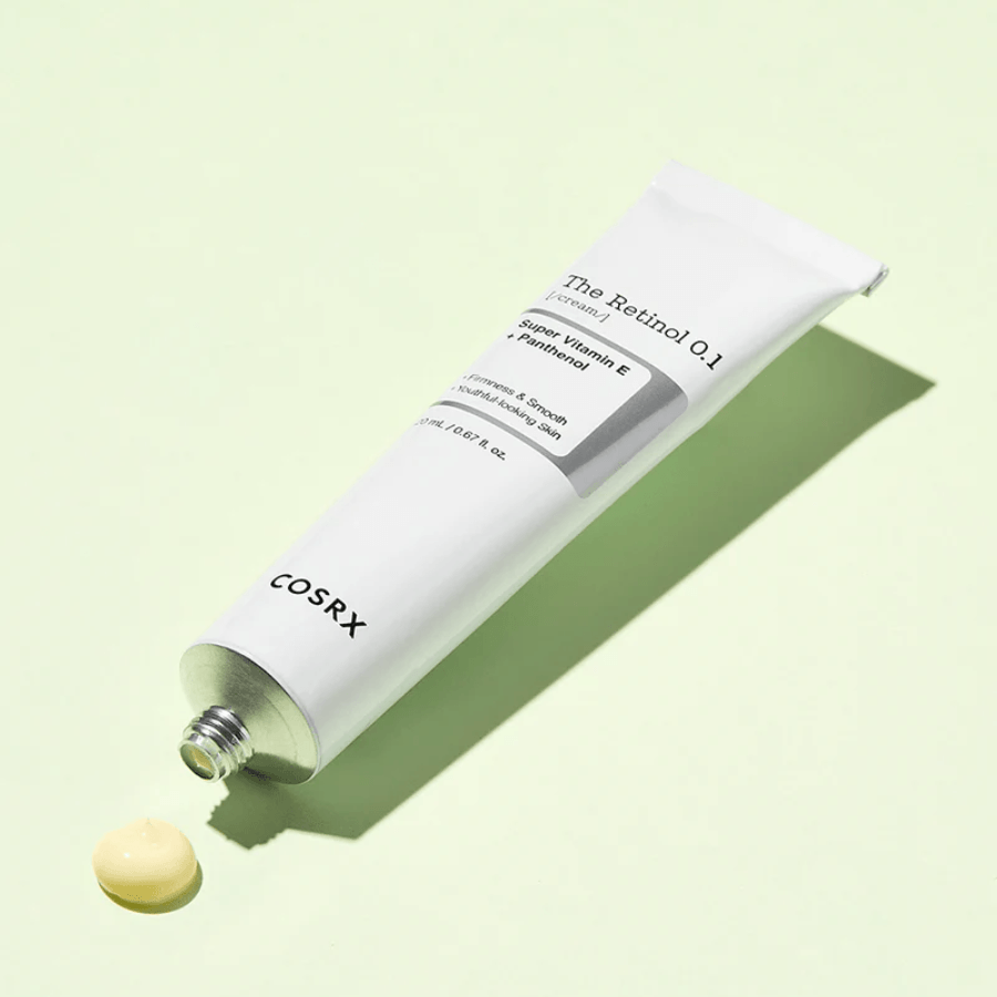 COSRX Retinol 0.1 Cream: Low irritation, 0.1% pure retinol to prevent and correct early signs of aging.