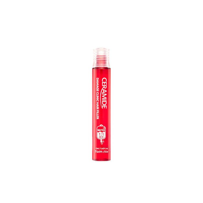 Farmstay Ceramide Damage Clinic Hair Filler: Nourishes dry, damaged hair, soothes the scalp, and restores hair structure.