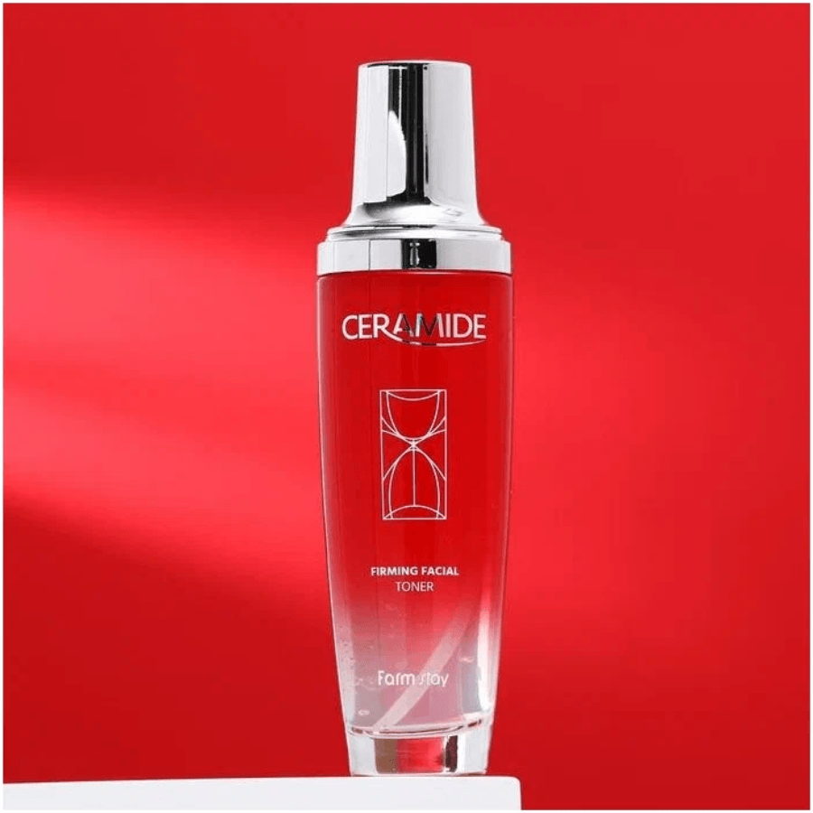 Farmstay Ceramide Firming Facial Toner: Refines pores, rejuvenates dull skin, strengthens skin barrier, improves elasticity.