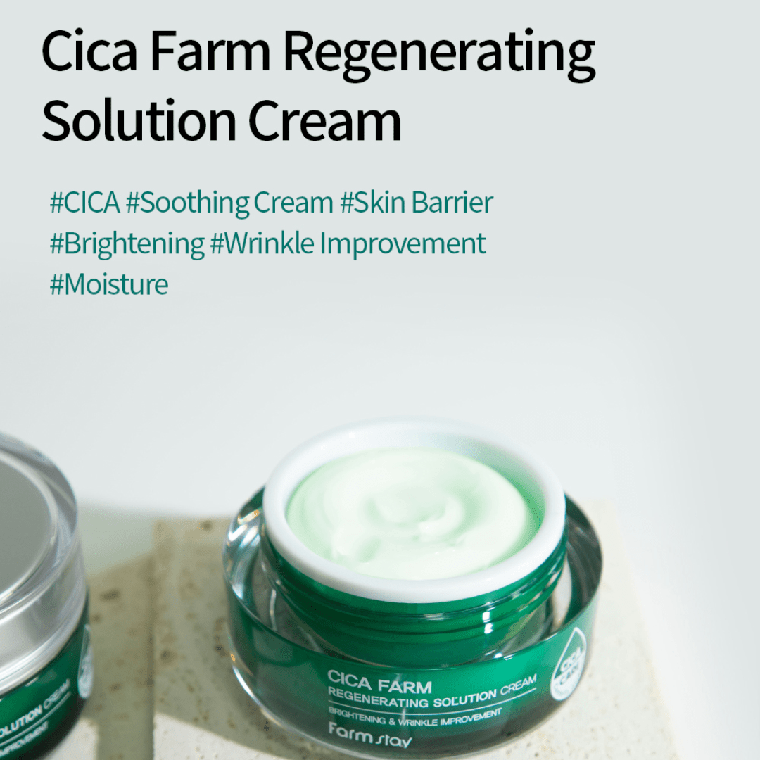 Farmstay Cica Farm Regenerating Solution Cream (50ml) - UShops, Centella Asiatica, moisturizes,  balance, Reduces wrinkles
