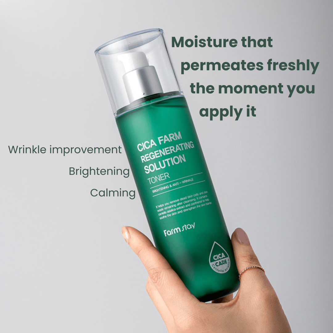 Farmstay Cica Farm Regenerating Solution Toner (200ml) - UShops, Centella Asiatica,  soothe skin, Removes dead skin,