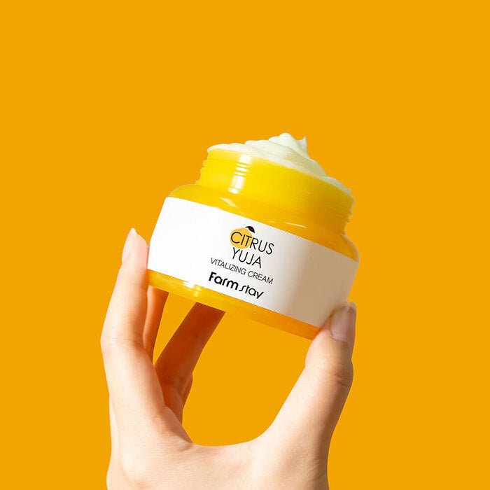 Farmstay Citrus Yuja Cream: Deeply moisturizes and nourishes dry skin. Creates a protective layer. Long-lasting hydration.