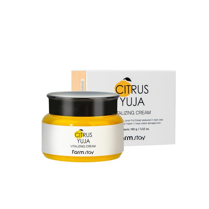 Farmstay Citrus Yuja Cream: Deeply moisturizes and nourishes dry skin. Creates a protective layer. Long-lasting hydration.