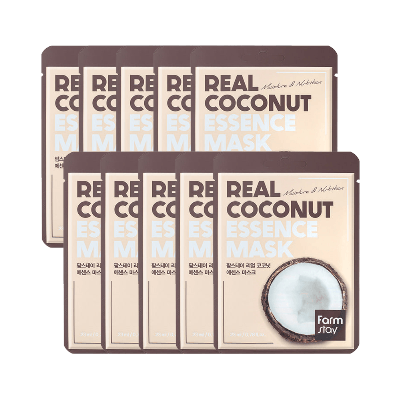 Farmstay Coconut Essence Mask: Hydrates, reduces wrinkles, refines texture, and revitalizes tired skin,Deep Hydration .