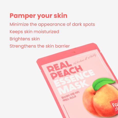 Farmstay Real Peach Essence Mask (10 sheets) - UShops