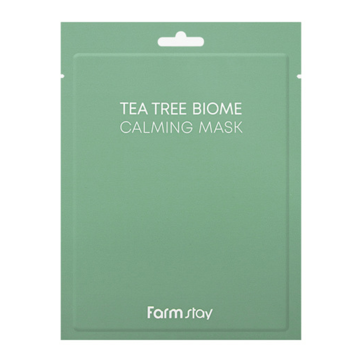 Farmstay Tea Tree Biome Calming Mask: Soothes and strengthens skin. Hydrates and nourishes. Reinforces damaged skin barrier.