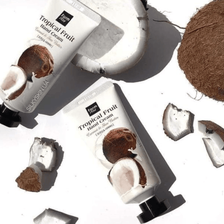 Repair dry skin with this fast-absorbing coconut & shea butter hand cream. Moisturizes, softens, and smells fruity.