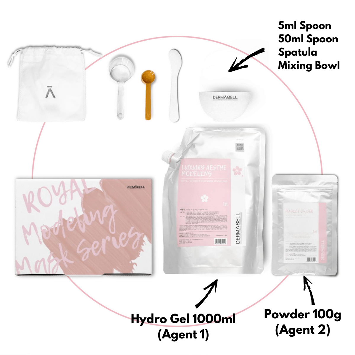 Hydro Jelly Modeling Mask - Cherry Blossom / Sakura - UShops, Skin-friendly Ingredients, Allergen-free Formula, EWG Certified