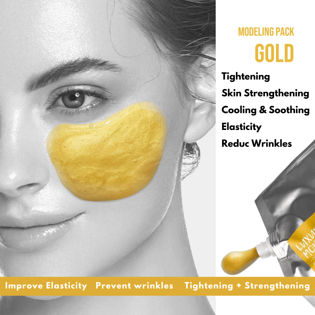 Hydro Jelly Modeling Mask - Gold - Dermabell - Ushops - Korean Skin Care, Gel Modeling Mask, Professional skincare