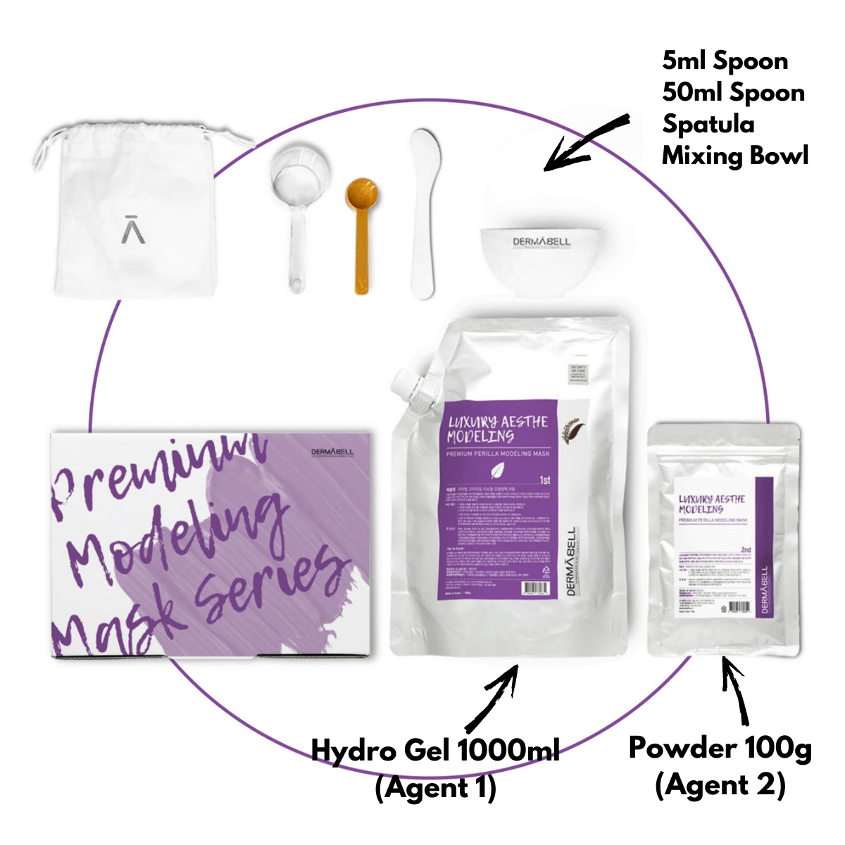 Hydro Jelly Modeling Mask - Perilla - Dermabell - Ushops - Korean Skin Care