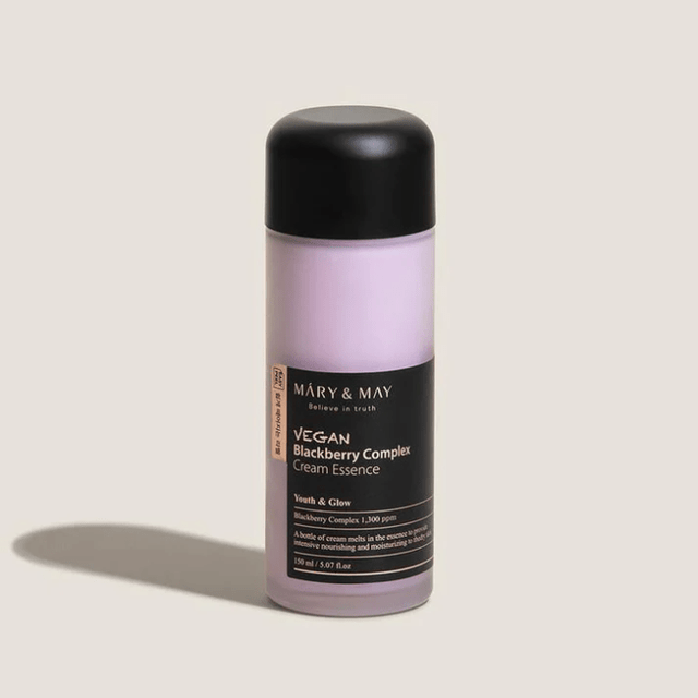 Mary&May Vegan Blackberry Complex Cream Essence 140ml - UShops, Mary & May Vegan Skincare, Moisturizing Cream Essence,