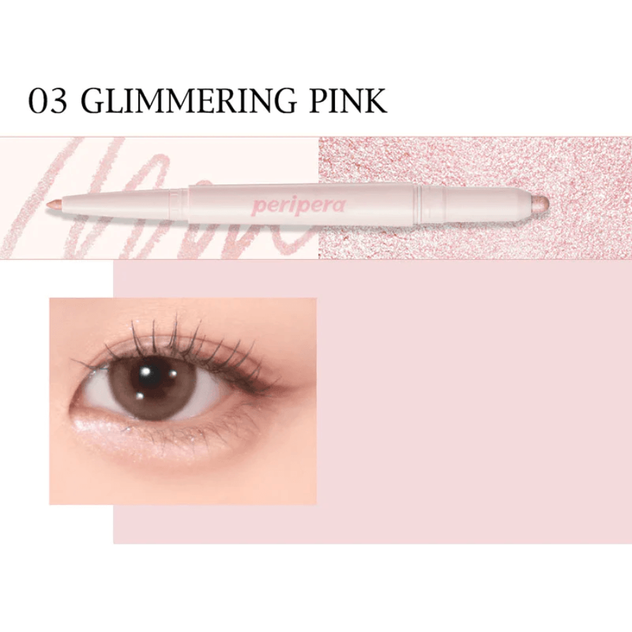 Peripera Sugar Twinkle Duo Eye Stick #03 Glimmering Pink - Eyeliner Eyes Makeup UShops Peripera