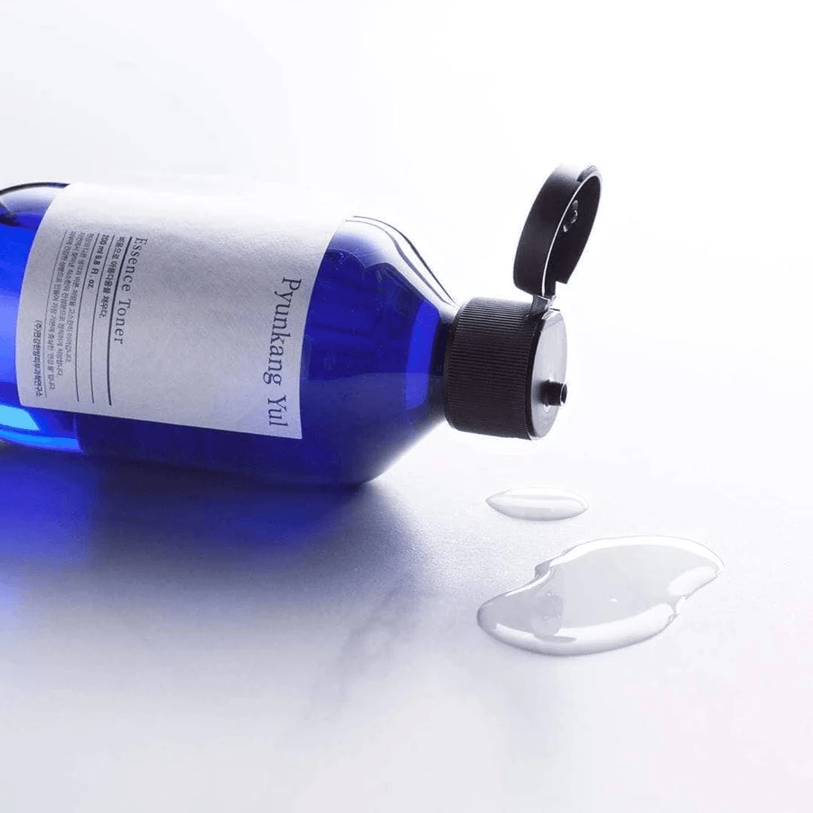 Pyunkang Yul Essence Toner: Nutrient-filled toner with milk vetch root extract. Hydrates strengthens, and nourishes skin.