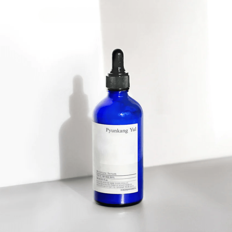 Pyunkang Yul Moisture Serum: Oil-water balances, nourishes skin with Milk Vetch Root, suitable for oily to combination skin.
