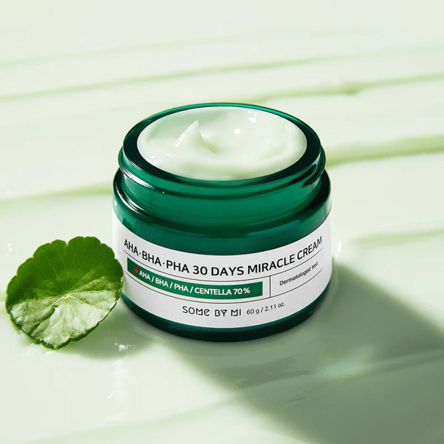 SOME BY MI AHA.BHA.PHA 30 Days Miracle Cream: Purifying cream with tea tree, AHA, BHA, PHA for clear, moisturized skin.