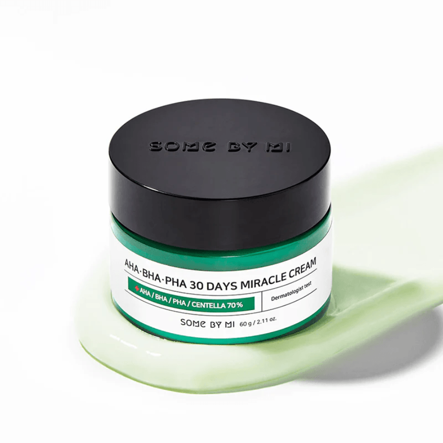 SOME BY MI AHA.BHA.PHA 30 Days Miracle Cream: Purifying cream with tea tree, AHA, BHA, PHA for clear, moisturized skin.